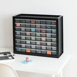 IRIS USA Stackable Storage Cabinet for Hardware Crafts, Small Parts Organizer Drawer, Compartment