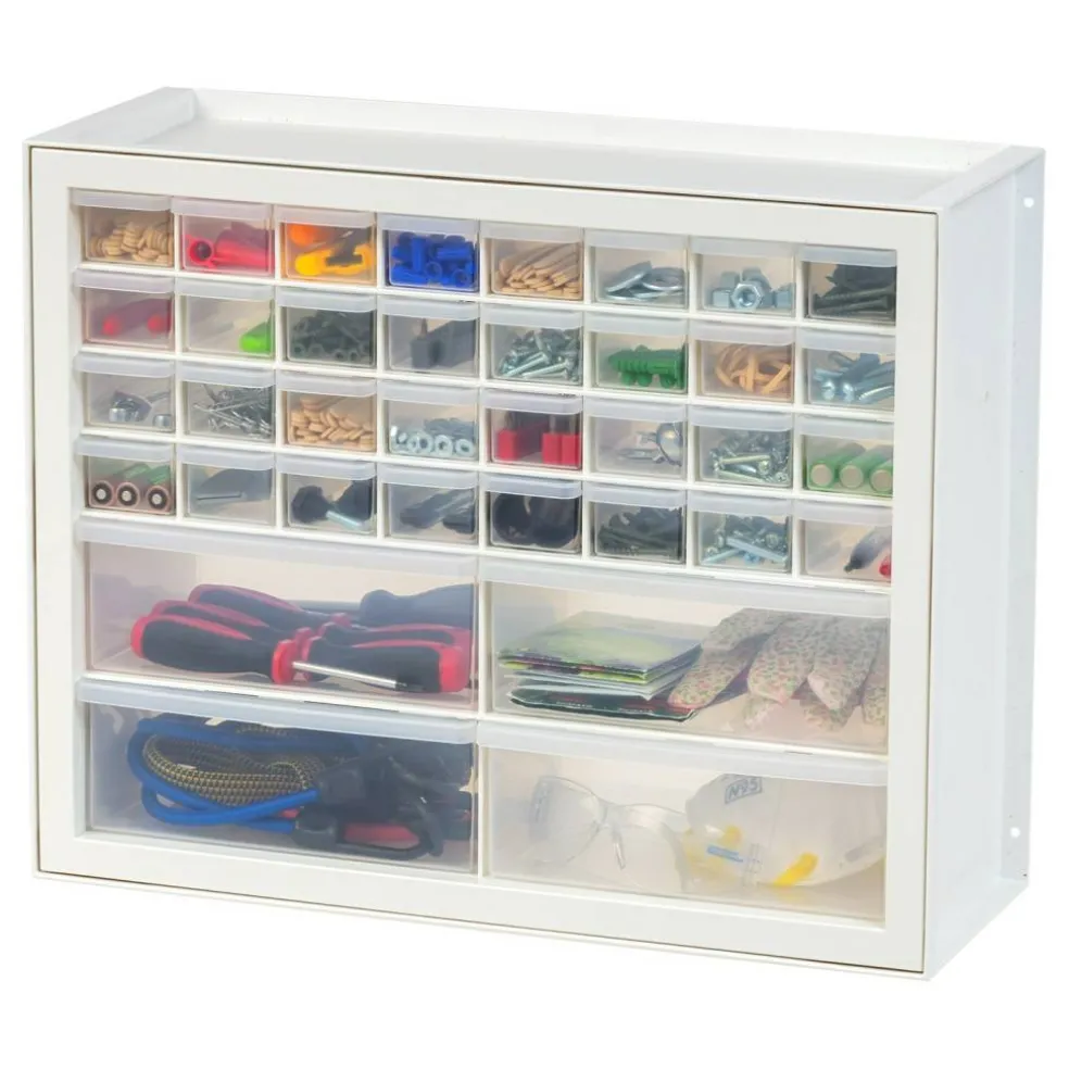 IRIS USA Stackable Storage Cabinet for Hardware Crafts, Small Parts Organizer Drawer, Compartment