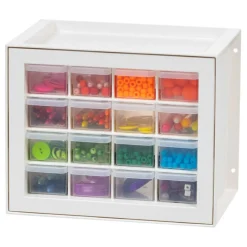 IRIS USA Stackable Storage Cabinet for Hardware Crafts, Small Parts Organizer Drawer, Compartment