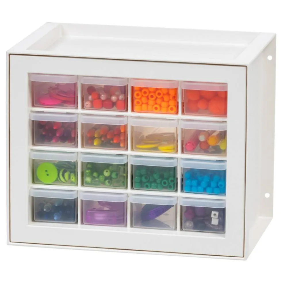 IRIS USA Stackable Storage Cabinet for Hardware Crafts, Small Parts Organizer Drawer, Compartment