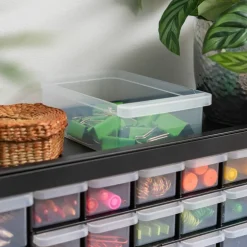 IRIS USA Stackable Storage Cabinet for Hardware Crafts, Small Parts Organizer Drawer, Compartment