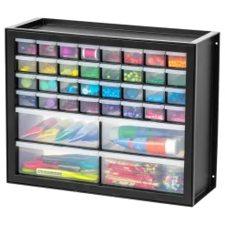 IRIS USA Stackable Storage Cabinet for Hardware Crafts, Small Parts Organizer Drawer, Compartment