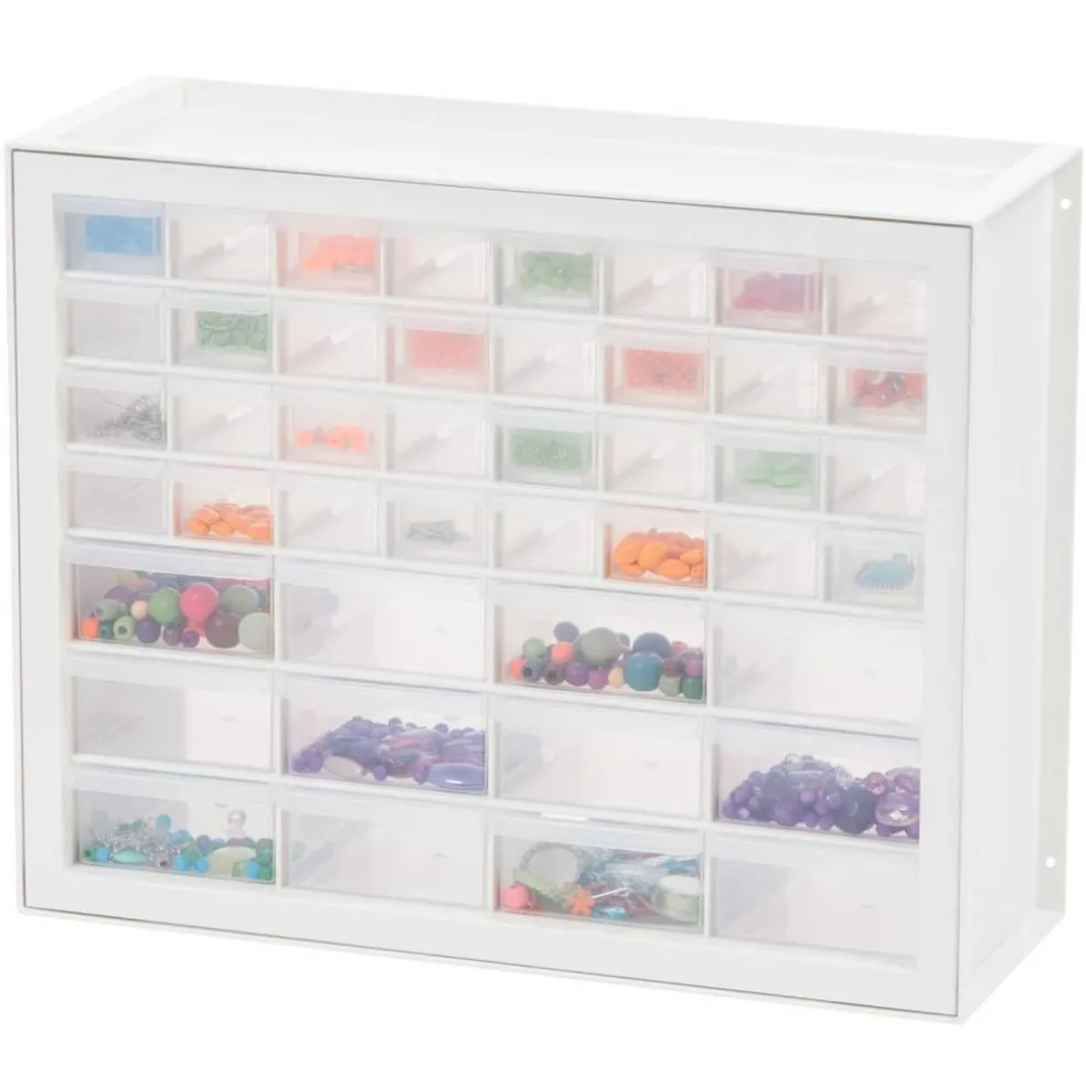 IRIS USA Stackable Storage Cabinet for Hardware Crafts, Small Parts Organizer Drawer, Compartment