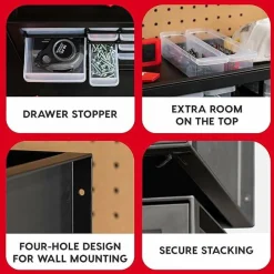 IRIS USA Stackable Storage Cabinet for Hardware Crafts, Small Parts Organizer Drawer, Compartment