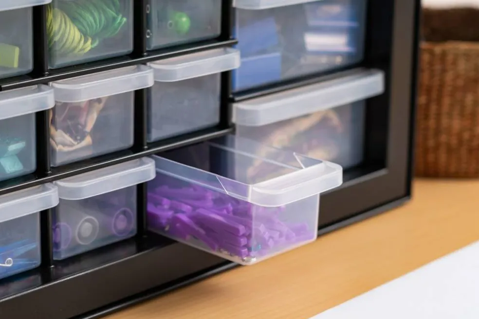 IRIS USA Stackable Storage Cabinet for Hardware Crafts, Small Parts Organizer Drawer, Compartment