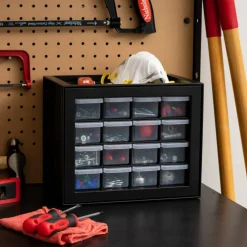 IRIS USA Stackable Storage Cabinet for Hardware Crafts, Small Parts Organizer Drawer, Compartment