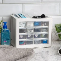 IRIS USA Stackable Storage Cabinet for Hardware Crafts, Small Parts Organizer Drawer, Compartment