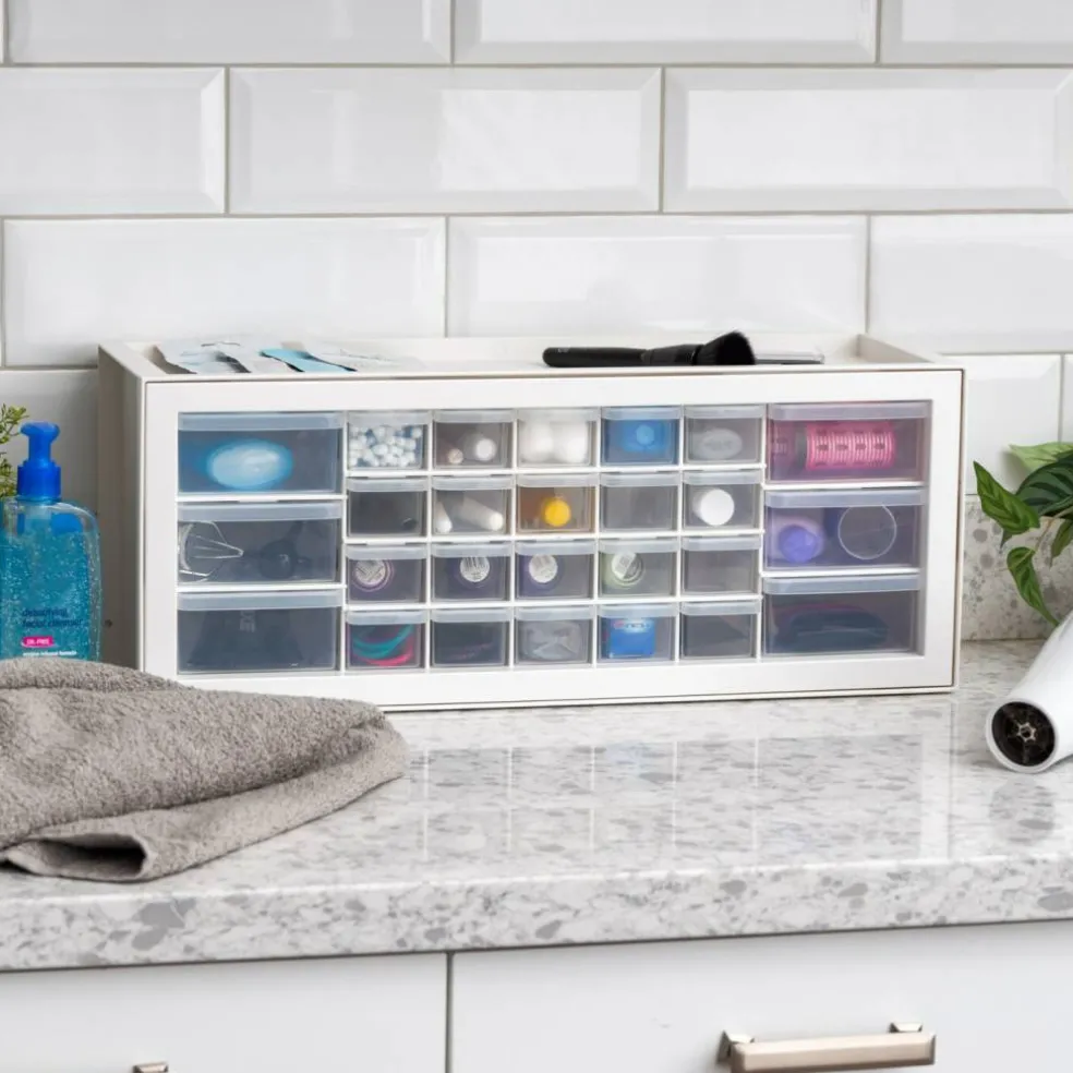 IRIS USA Stackable Storage Cabinet for Hardware Crafts, Small Parts Organizer Drawer, Compartment