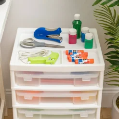IRIS White 5-Case Scrapbook Cart