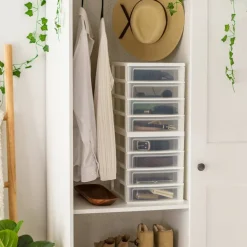 IRIS White 4-Drawer Desktop Plastic Drawer Organizer