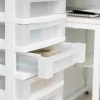 IRIS White 9-Drawer Storage Cart With Organizer Top