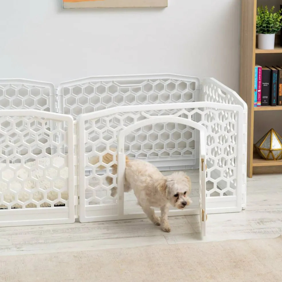 Iris® 6-White Panel Pet Playpen