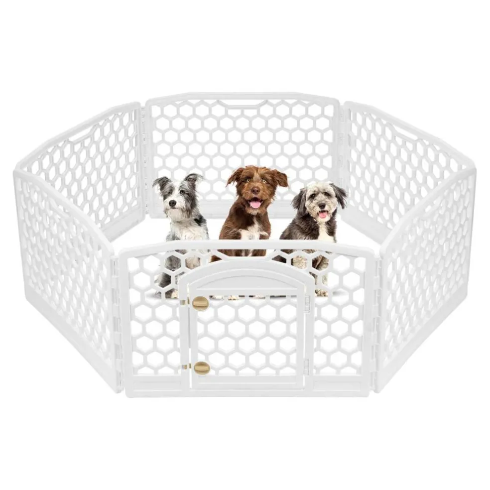 Iris® 6-White Panel Pet Playpen