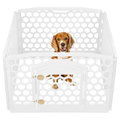 Iris® 4-White Panel Pet Playpen