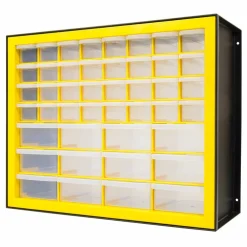 IRIS® Yellow & Black 44-Drawer Parts Cabinet