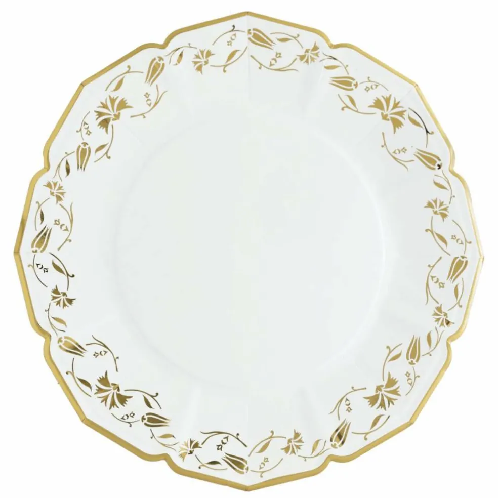 Iznik Floral White Dinner Plates