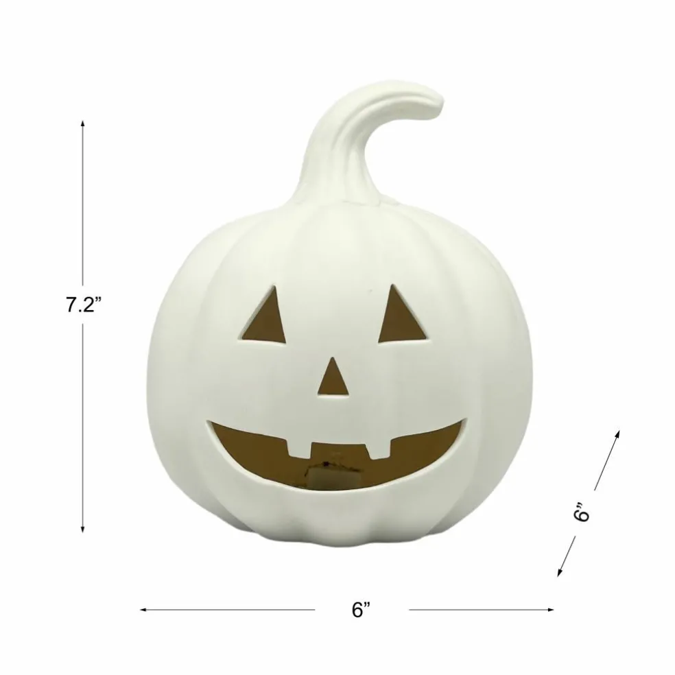 7.25" Jack-o'-Lantern DIY Ceramic LED Décor by Make Market®