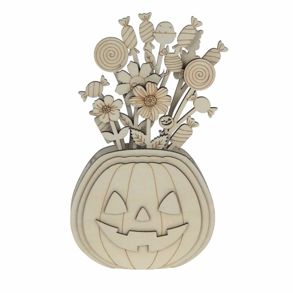 8.75" Jack-o'-Lantern Layered DIY Wood Décor by Make Market®