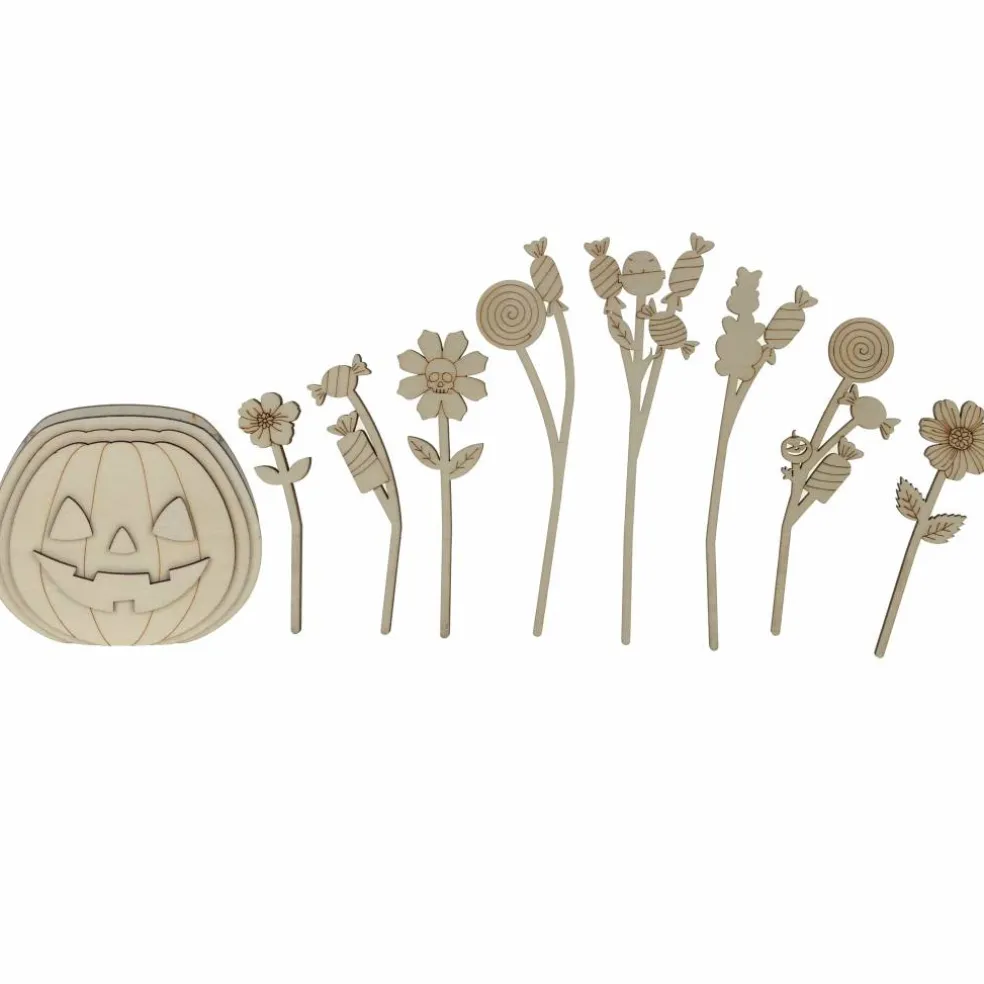 8.75" Jack-o'-Lantern Layered DIY Wood Décor by Make Market®