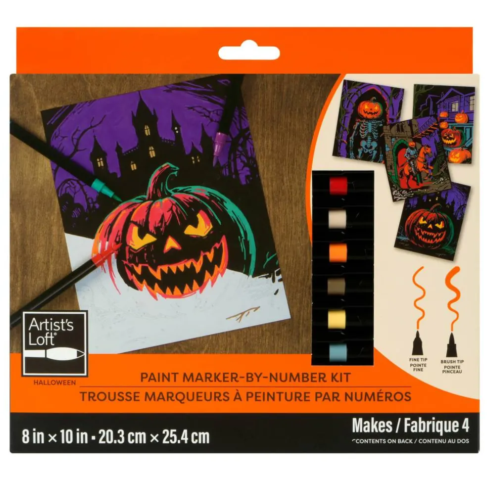 Jack-o'-Lanterns Paint Marker-by-Number Kit by Artist's Loft®