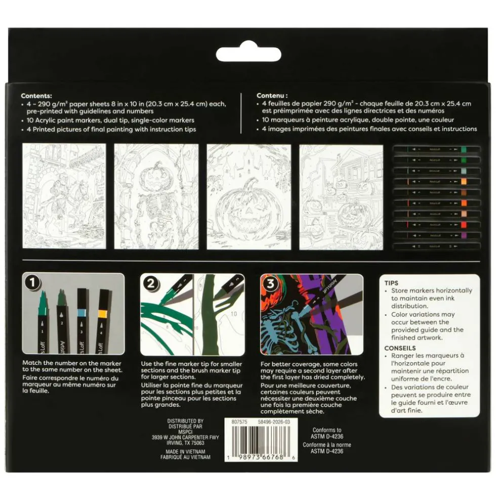 Jack-o'-Lanterns Paint Marker-by-Number Kit by Artist's Loft®