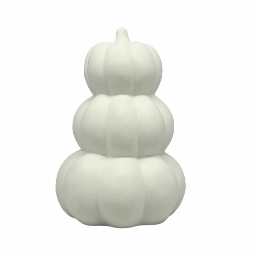 8" Jack-o'-Lantern Stack DIY Ceramic LED Décor by Make Market®