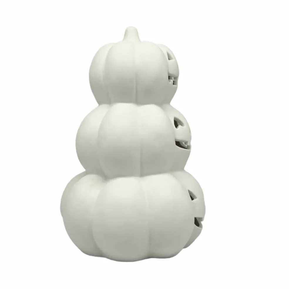 8" Jack-o'-Lantern Stack DIY Ceramic LED Décor by Make Market®