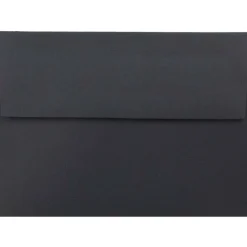 JAM Paper A6 Black Linen Gold Foil Lined Invitation Envelopes