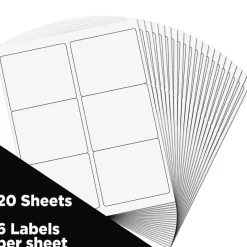 JAM Paper Adhesive Shipping Labels, 3.33