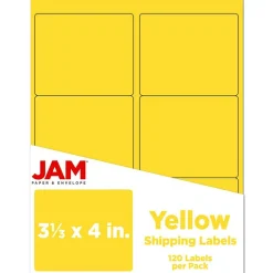 JAM Paper Adhesive Shipping Labels, 3.33
