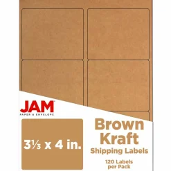 JAM Paper Adhesive Shipping Labels, 3.33