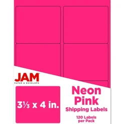 JAM Paper Adhesive Shipping Labels, 3.33