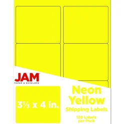 JAM Paper Adhesive Shipping Labels, 3.33
