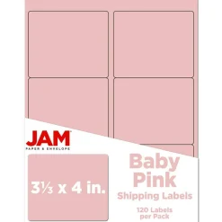 JAM Paper Adhesive Shipping Labels, 3.33