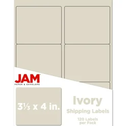 JAM Paper Adhesive Shipping Labels, 3.33