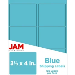 JAM Paper Adhesive Shipping Labels, 3.33