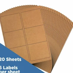 JAM Paper Adhesive Shipping Labels, 3.33