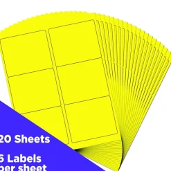 JAM Paper Adhesive Shipping Labels, 3.33