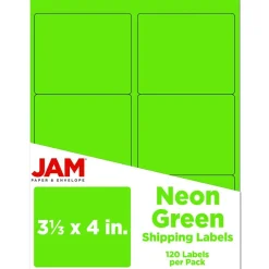 JAM Paper Adhesive Shipping Labels, 3.33