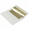 JAM Paper A7 Ecru Gold Foil Lined Invitation Envelopes