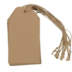 JAM Paper Brown Recycled Kraft Premium Gift Tags with Twine String, 10ct.