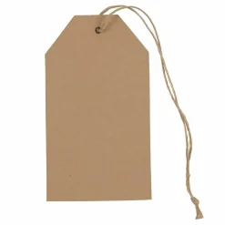 JAM Paper Brown Recycled Kraft Premium Gift Tags with Twine String, 10ct.