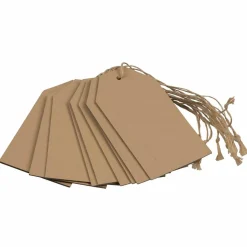 JAM Paper Brown Recycled Kraft Premium Gift Tags with Twine String, 10ct.