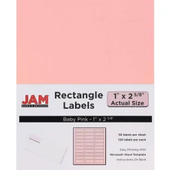 JAM Paper Circular Seal & Rectangular Mailing Address Label Combo Set