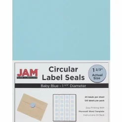 JAM Paper Circular Seal & Rectangular Mailing Address Label Combo Set