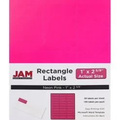 JAM Paper Circular Seal & Rectangular Mailing Address Label Combo Set