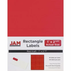 JAM Paper Circular Seal & Rectangular Mailing Address Label Combo Set
