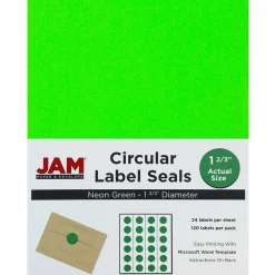 JAM Paper Circular Seal & Rectangular Mailing Address Label Combo Set