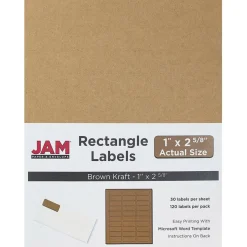 JAM Paper Circular Seal & Rectangular Mailing Address Label Combo Set