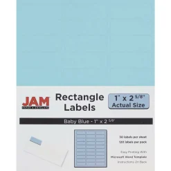 JAM Paper Circular Seal & Rectangular Mailing Address Label Combo Set